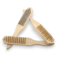 فرشة يدوية نحاس او حديد مقبض خشب