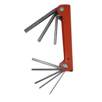 مفاتيح النكي 9 قطع مطوية بتصميم مدمج ولون أحمر جذا...