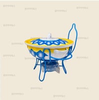 باديه غضار مع سخان 3لتر ازرق