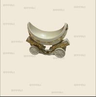 صحن تقديم سيراميك شكل هلاال ومدفع رمضان