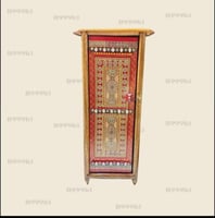 باب خشب ديكور ملون مقاس 66سم