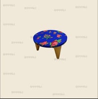 طاوله خشب دائري 30*30 ملبس قماش شالكي