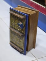 صندوق خشب نقشه نجدي مقاس 24*14*8 سم