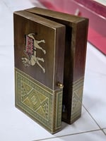 صندوق خشب نقشه نجدي مقاس 24*14*8 سم