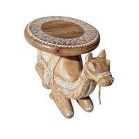 جمل تراثي خشب مع مقعد مقاس 40*25*27.5 صغير