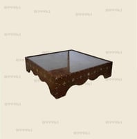 طاولة خدمة 80*80سم زجاج