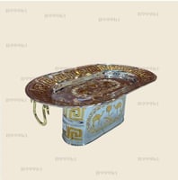 صحن ضيافه استيل بيضاويمقاس 38*56