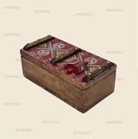 صندوق عود خشب ملون مقاس 17*9سم