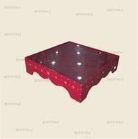 طاولة خدمة 80*80سم زجاج