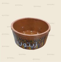 صحن فخار ملون