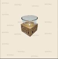 صينيه تقديم مربع غطاء زجاج