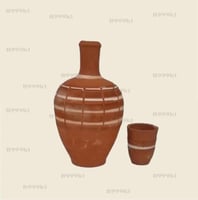 جره فخار تركي مع الكوب