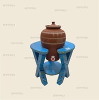 زير فخار تركي صغير معا قاعده خشب مقاوم للماء