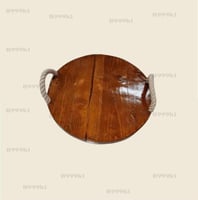 طوفرية خشب مدور مع مسكه