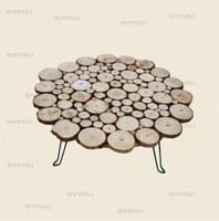 طاولة خشب دائري تصفيد 40*40*20 سم