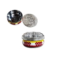 مطبقية تراثي احمر غطاء شفاف 10 سم