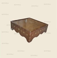 طاولة 60*60 زجاج عادي