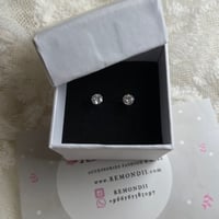 حلق طبي ستيل كرستالات دائري 16g