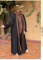 عباية حرير مغسول BLACK silk