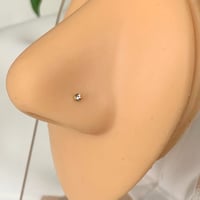 زمام كرستال ستيل مطلي ذهب 20g طبي