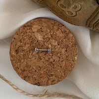 بيرسنق طبي فضي كرستالتين 16g