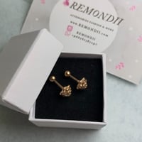 حلق طبي ستيل وردة 16g