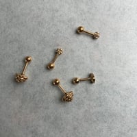 حلق طبي ستيل كرستال 16g