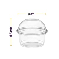 علبة ايسكريم بلاستيك 200مل رقم 2151 / 250 حبة في 2...