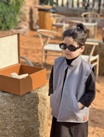 سديري شتوي اسود - رصاصي "جوخ"