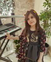 فستان بناتي نصف كم شالكي