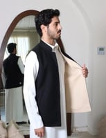 سديري اسود وبيج "جوخ"