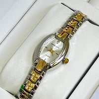 ساعة بنات ذهبي وفضي