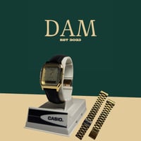 كاسيو ڤنتج ذهبي سوار (جلد) +(حديد)