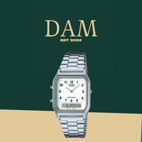 ساعة كاسيو ڤنتج ابيض (ارقام)