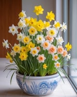 أبصال النرجس المختلطة ذات الأكواب الكبيرة. -Mixed...