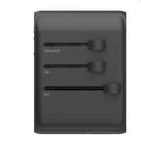 شاحن دولي 5 منافذ موماكس 65 واط اسود