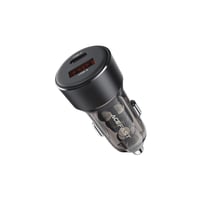 شاحن سيارة AceFast منفذين تايب سي + يو اس بي - فضي