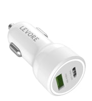 شاحن سيارة لافوري 51 واط 2 منفذ ابيض