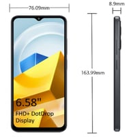 جوال بوكو M5 سعة 128 جيجا , 6جيجا رام , اسود