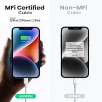 كابل شحن يوجرين لايتننق تو تايب سي متر ابيض