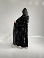 مخمل اسود مشجر مطبوع