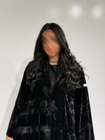 مخمل اسود مشجر مطبوع