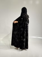 مخمل اسود مشجر مطبوع