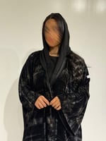 مخمل اسود مشجر مطبوع