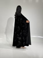 مخمل اسود مشجر مطبوع