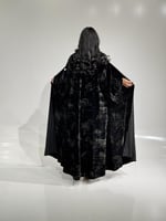 مخمل اسود مشجر مطبوع