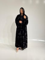 مخمل اسود مشجر مطبوع