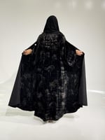 مخمل اسود مشجر مطبوع