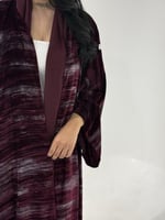 مخمل عنابي مطبوع