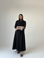 عباية كتان مع أسواره كريب سماوي